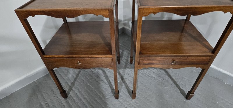 Pair Georgian Bedside Lamp Tables - Image 7