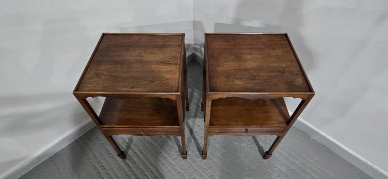Pair Georgian Bedside Lamp Tables - Image 6