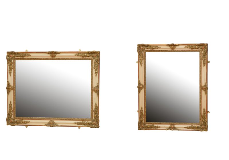 Edit: French Antique Wall Mirror with Original Glass Restored in Good condition H107cm
