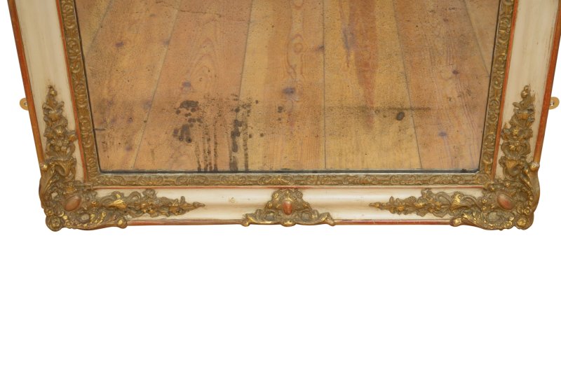 Edit: French Antique Wall Mirror with Original Glass Restored in Good condition H107cm - Image 6