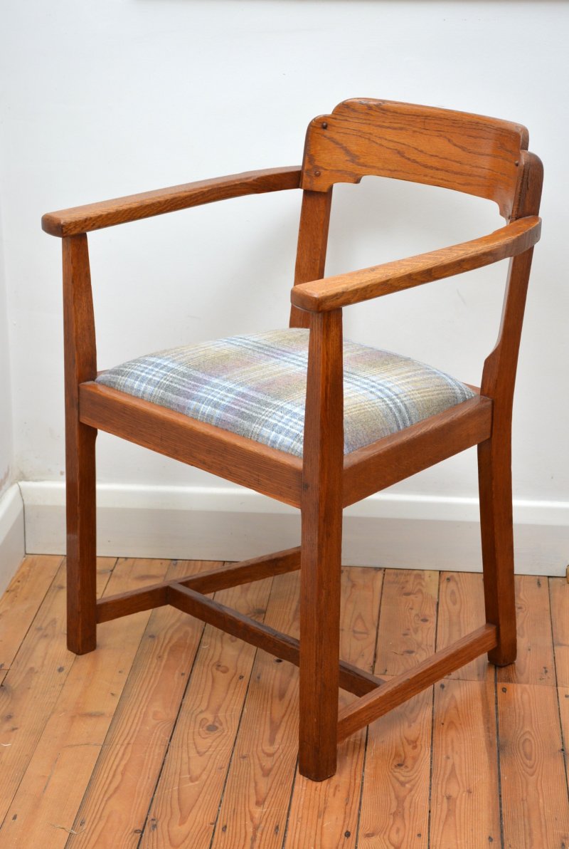 Arts and Crafts Desk Chair Restored Office Chair in Oak - Image 2