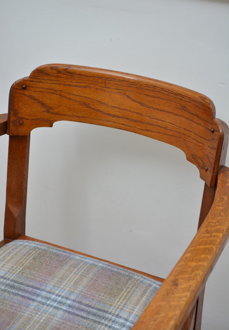 Arts and Crafts Desk Chair Restored Office Chair in Oak - Image 3