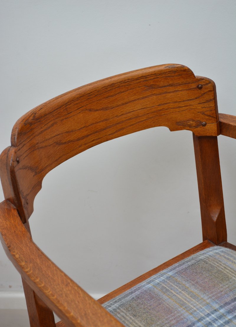 Arts and Crafts Desk Chair Restored Office Chair in Oak - Image 4