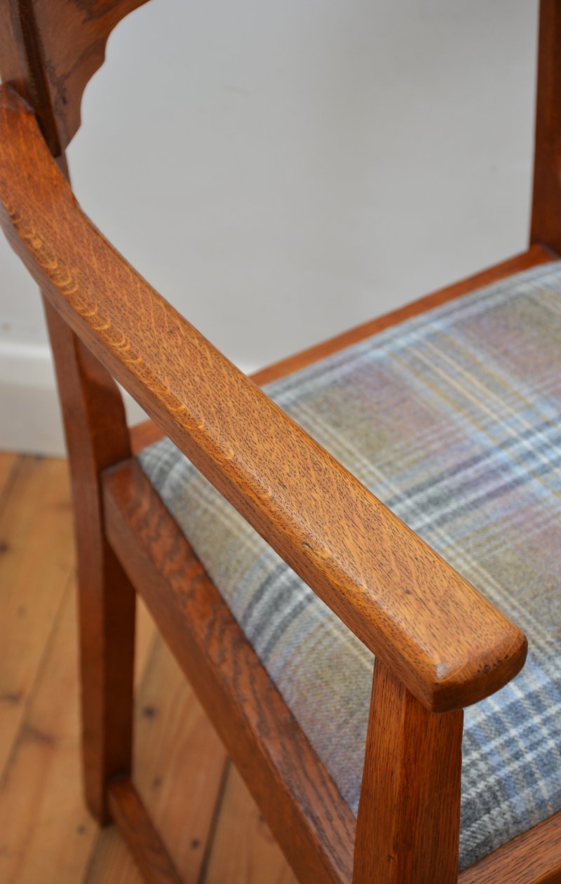 Arts and Crafts Desk Chair Restored Office Chair in Oak - Image 5