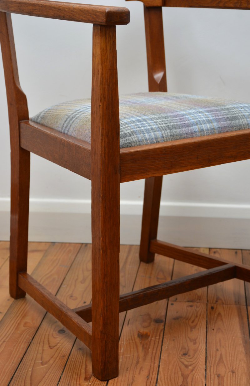 Arts and Crafts Desk Chair Restored Office Chair in Oak - Image 7
