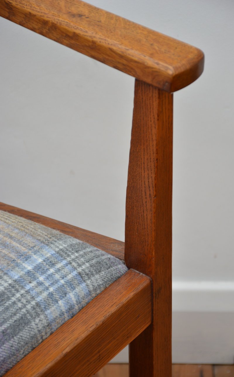 Arts and Crafts Desk Chair Restored Office Chair in Oak - Image 9