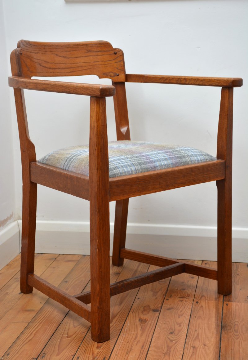 Arts and Crafts Desk Chair Restored Office Chair in Oak - Image 8