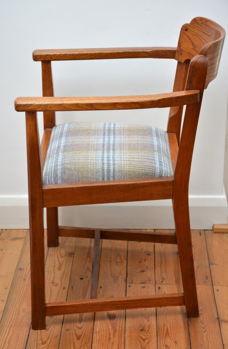Arts and Crafts Desk Chair Restored Office Chair in Oak - Image 13