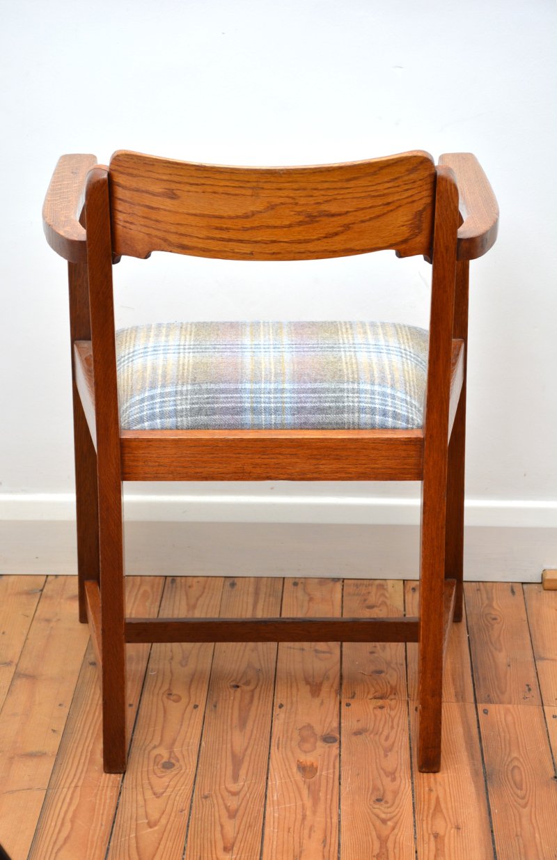 Arts and Crafts Desk Chair Restored Office Chair in Oak - Image 12