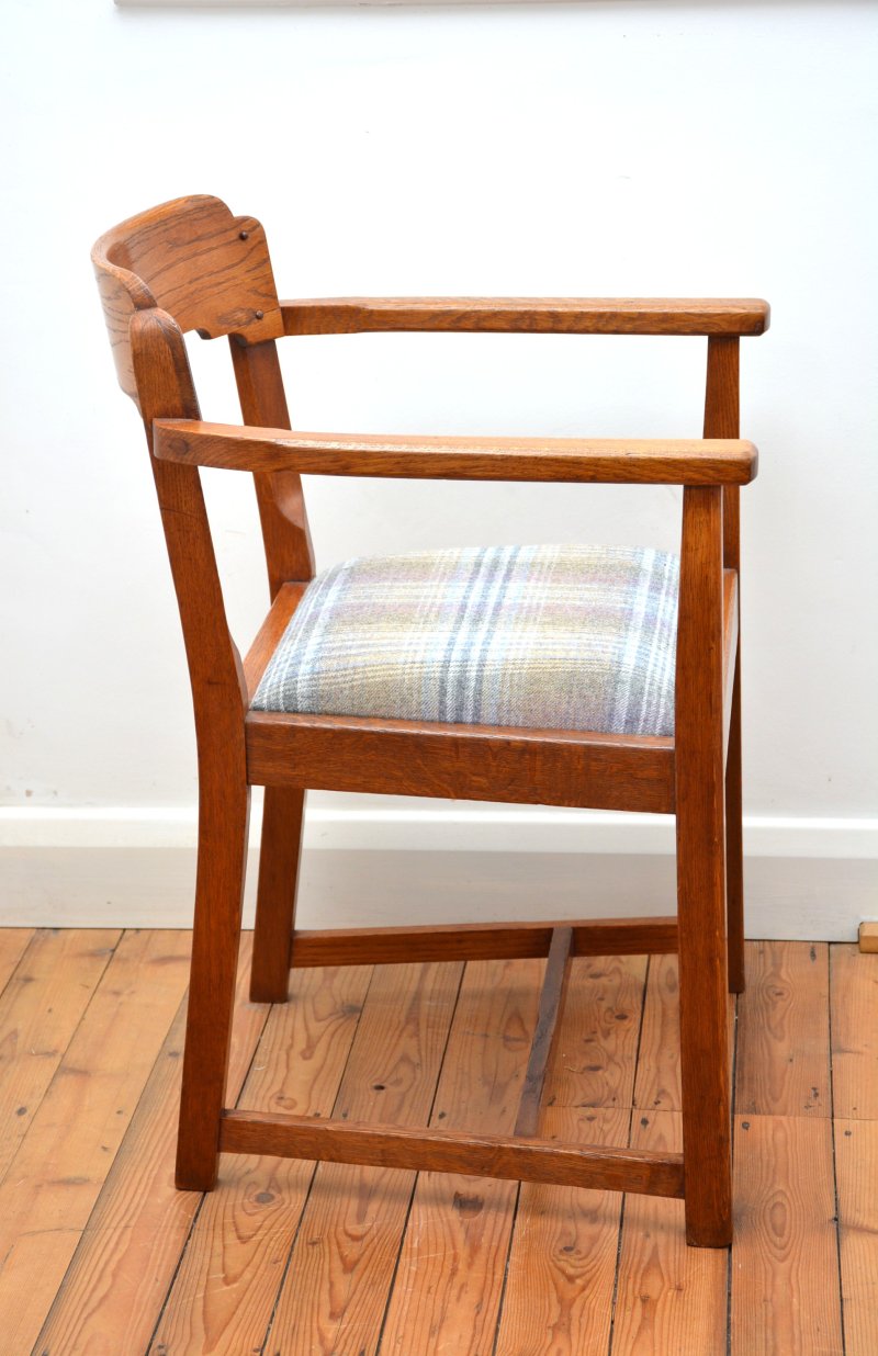 Arts and Crafts Desk Chair Restored Office Chair in Oak - Image 11