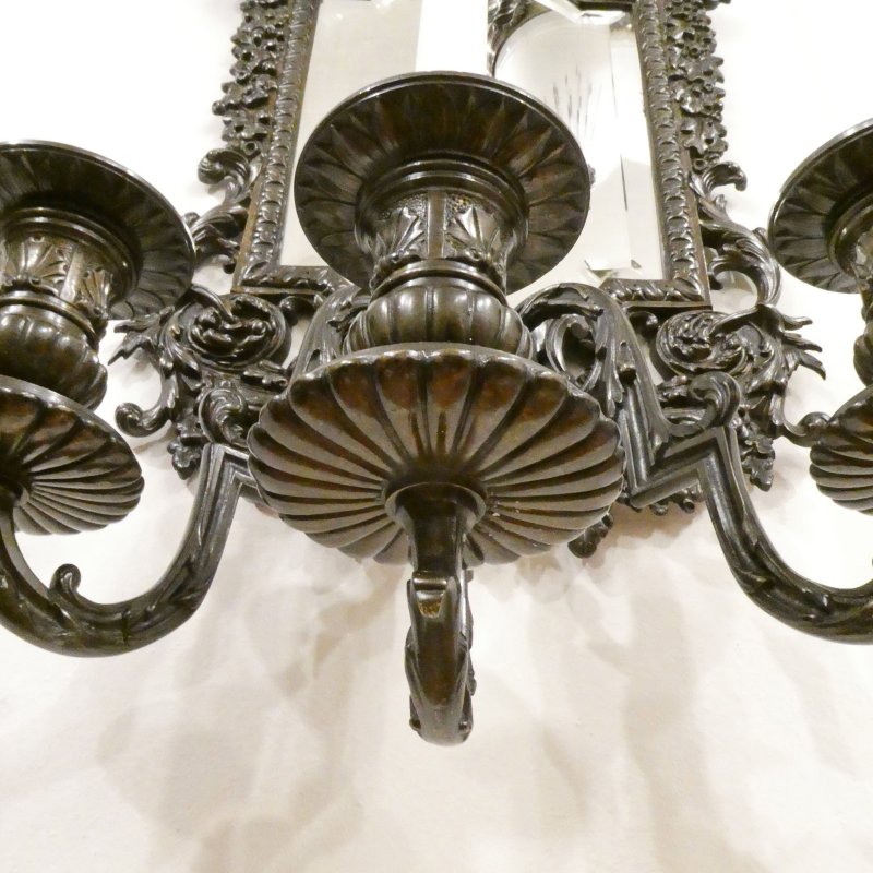 Pair of French 19th Century Bronze Girandoles - Image 7