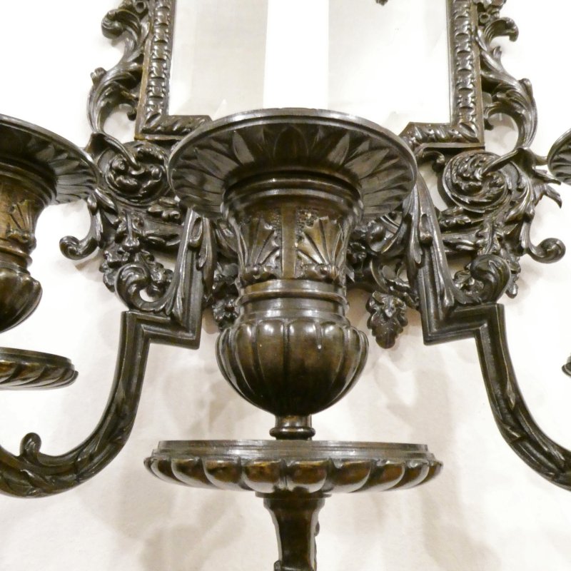 Pair of French 19th Century Bronze Girandoles - Image 6