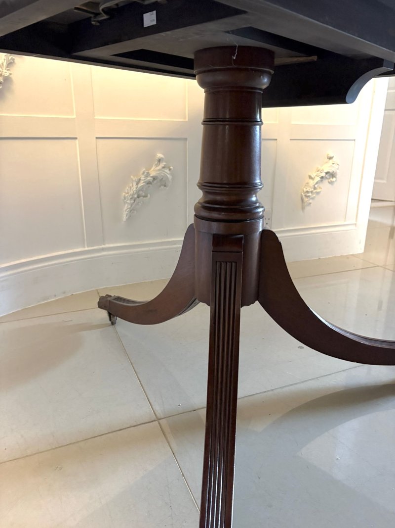 Antique English Mahogany Banquet Dining Table 22/24 Seater 4 Pedestal 3 Leaves 75 x 130 x 554 cm - Image 11