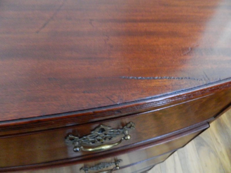 Regency Mahogany Bow Front Chest of Drawers - Image 17