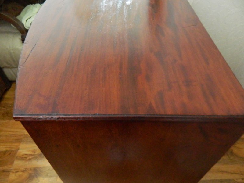 Regency Mahogany Bow Front Chest of Drawers - Image 22