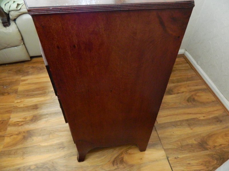 Regency Mahogany Bow Front Chest of Drawers - Image 24