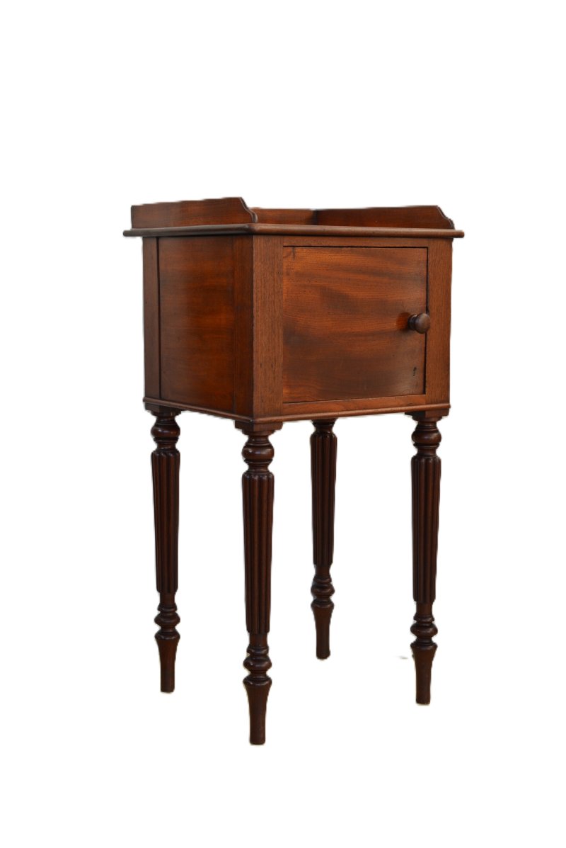 Regency Mahogany Bedside Cabinet Pot Cupboard - Image 3