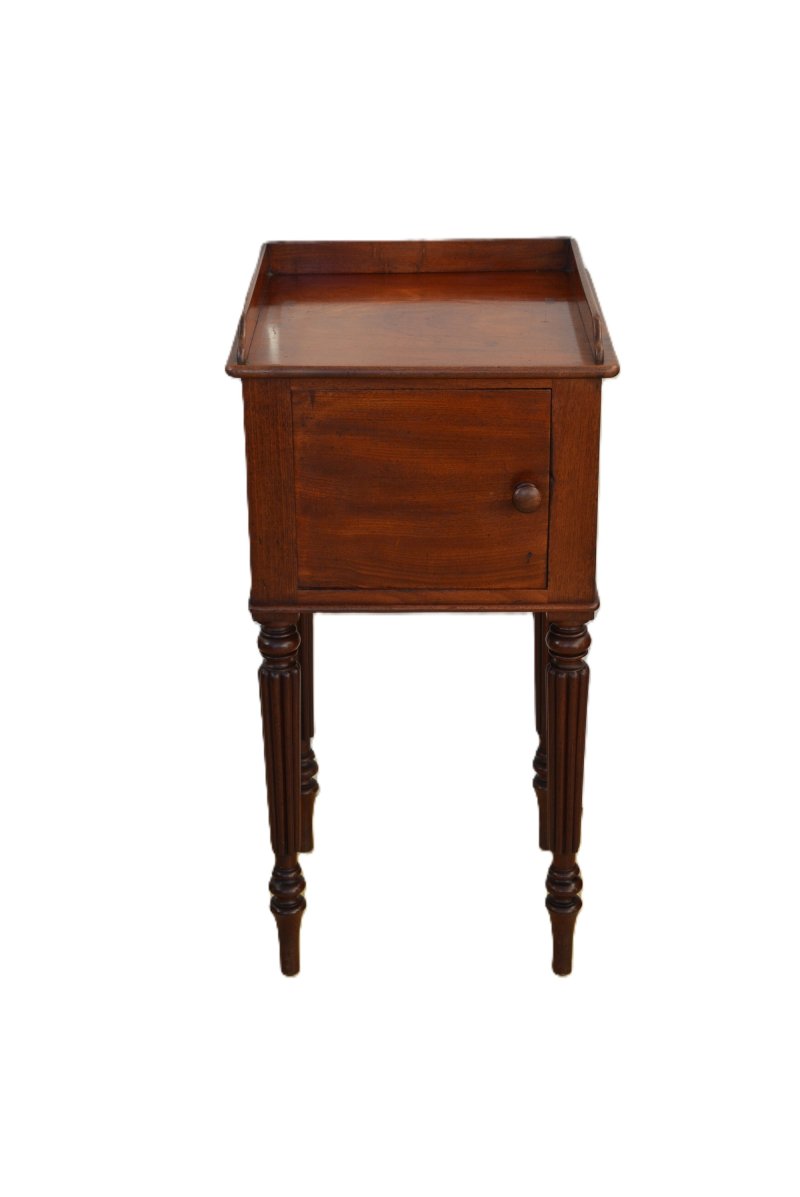 Regency Mahogany Bedside Cabinet Pot Cupboard - Image 5