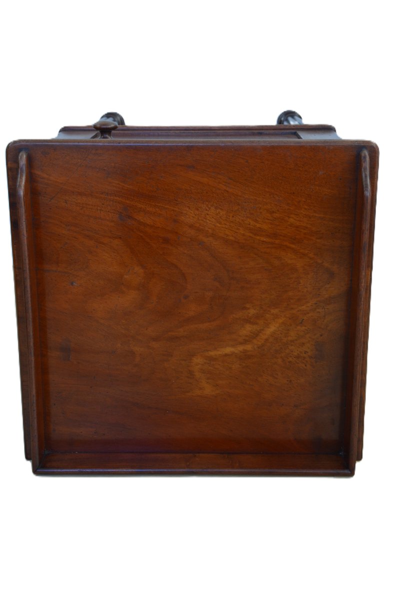 Regency Mahogany Bedside Cabinet Pot Cupboard - Image 7