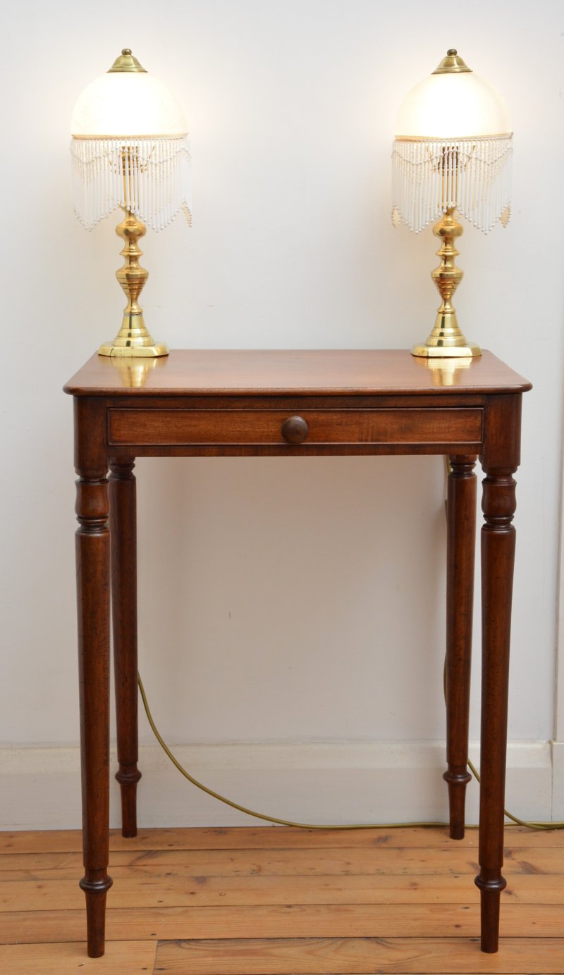 English Antique William IV Mahogany Side Table Lamp Table - Image 15