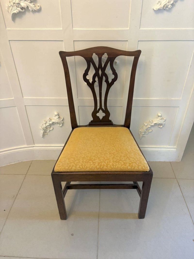 Antique Georgian Mahogany Side Chairs Pair English - Image 6