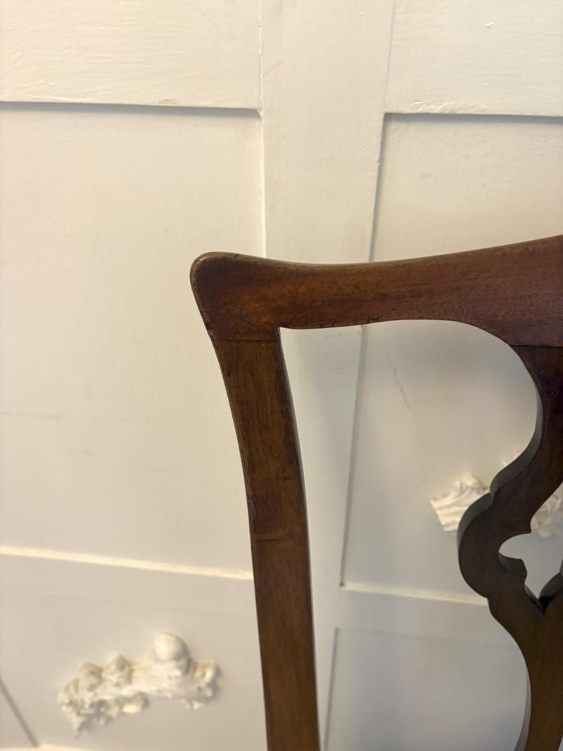 Antique Georgian Mahogany Side Chairs Pair English - Image 11