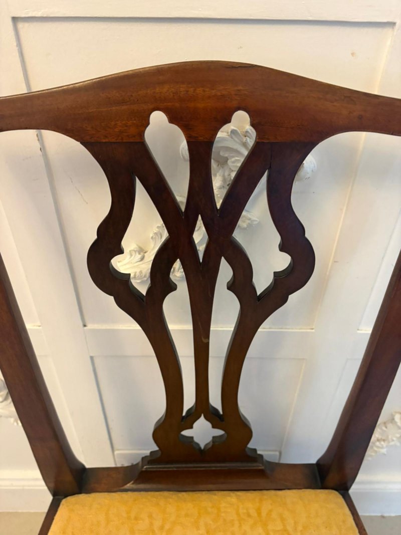 Antique Georgian Mahogany Side Chairs Pair English - Image 12