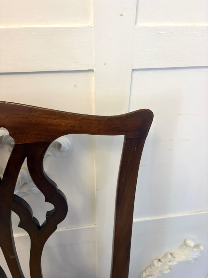 Antique Georgian Mahogany Side Chairs Pair English - Image 13