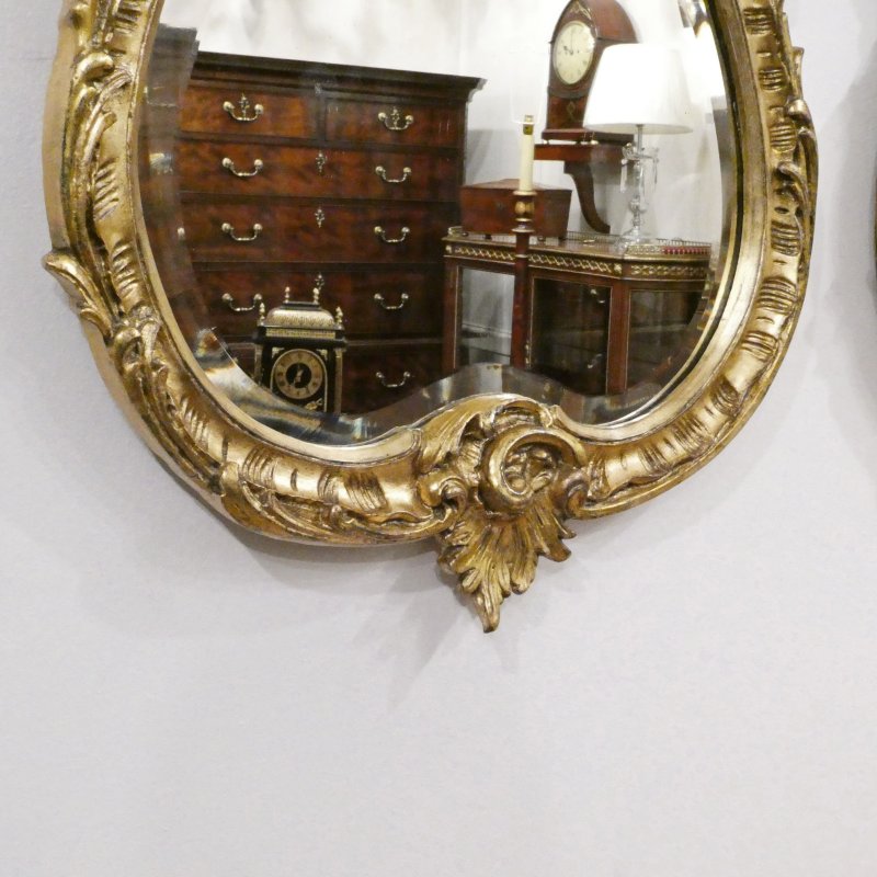 Pair of French Rococo Style Giltwood Wall Mirrors - Image 4