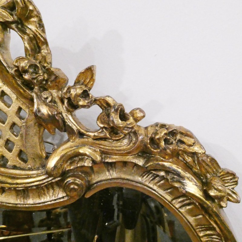 Pair of French Rococo Style Giltwood Wall Mirrors - Image 10