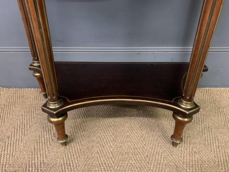 Demi Lune Brass Inlaid French Mahogany Vitrine - Image 10