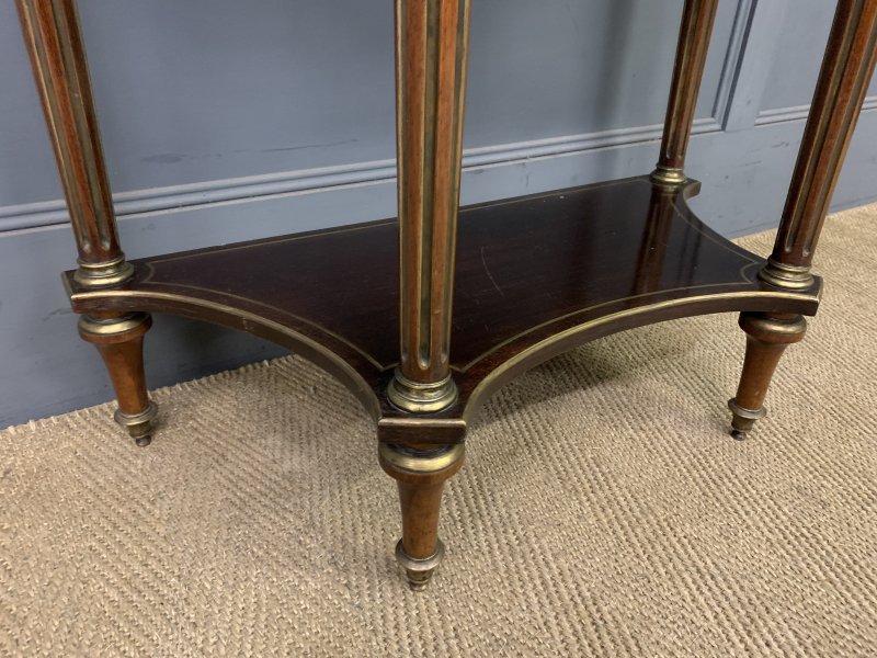 Demi Lune Brass Inlaid French Mahogany Vitrine - Image 19