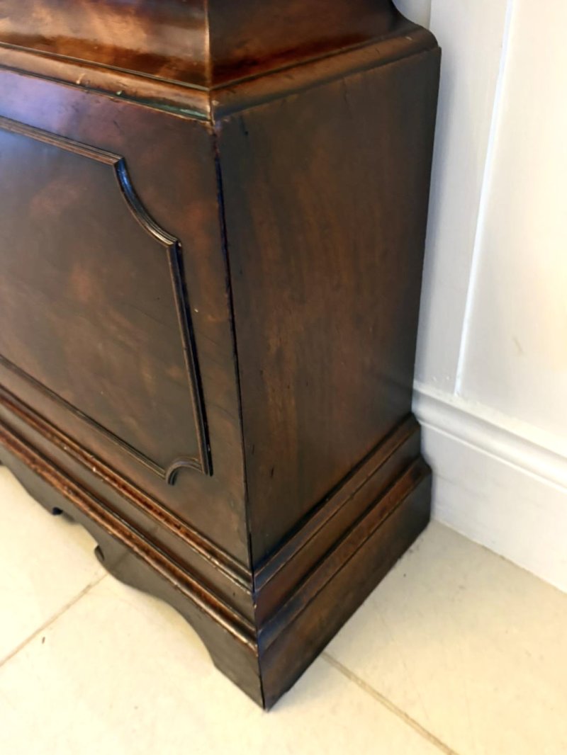 Antique George II Mahogany 8 Day Strike Silent Longcase Clock Henry Weedon London - Image 6