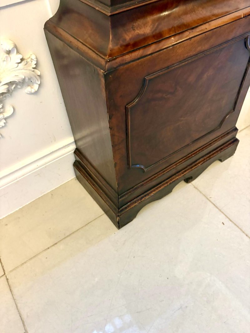 Antique George II Mahogany 8 Day Strike Silent Longcase Clock Henry Weedon London - Image 7