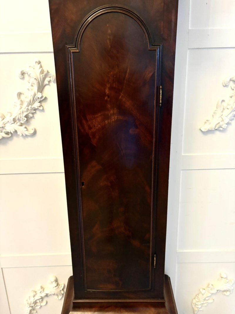 Antique George II Mahogany 8 Day Strike Silent Longcase Clock Henry Weedon London - Image 9