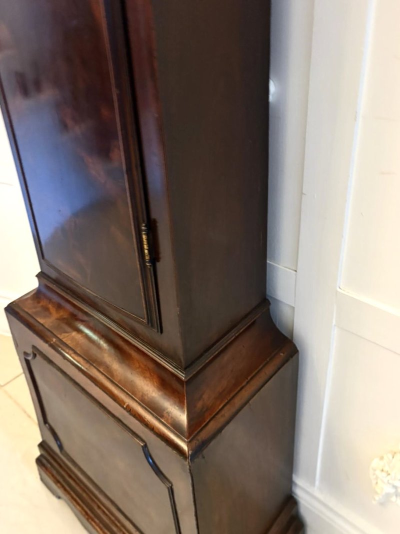 Antique George II Mahogany 8 Day Strike Silent Longcase Clock Henry Weedon London - Image 10