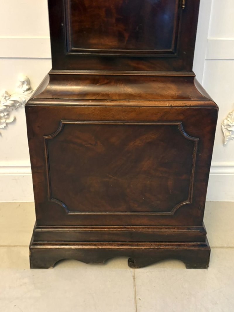 Antique George II Mahogany 8 Day Strike Silent Longcase Clock Henry Weedon London - Image 8
