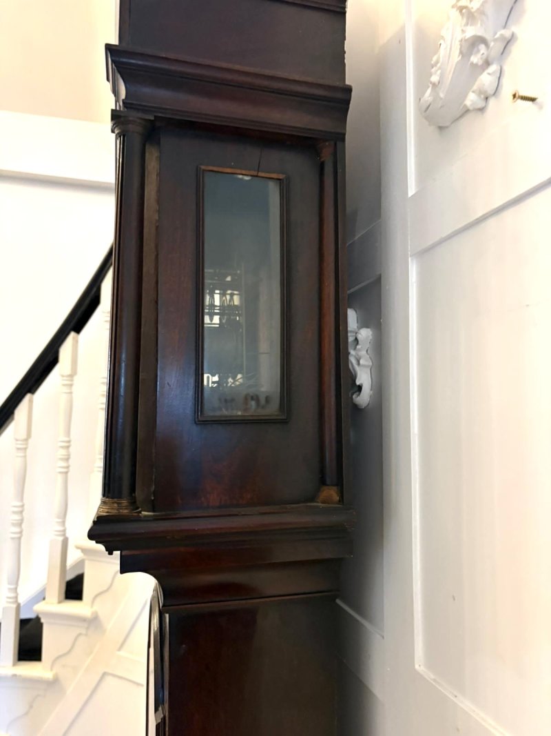 Antique George II Mahogany 8 Day Strike Silent Longcase Clock Henry Weedon London - Image 14
