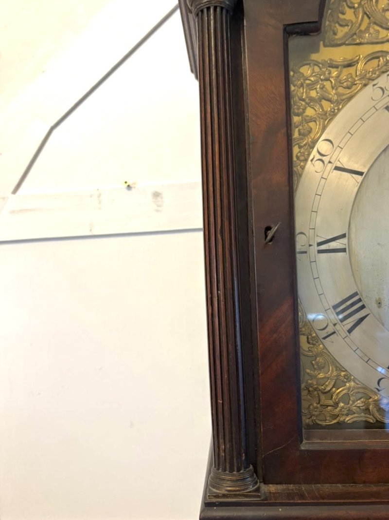 Antique George II Mahogany 8 Day Strike Silent Longcase Clock Henry Weedon London - Image 13