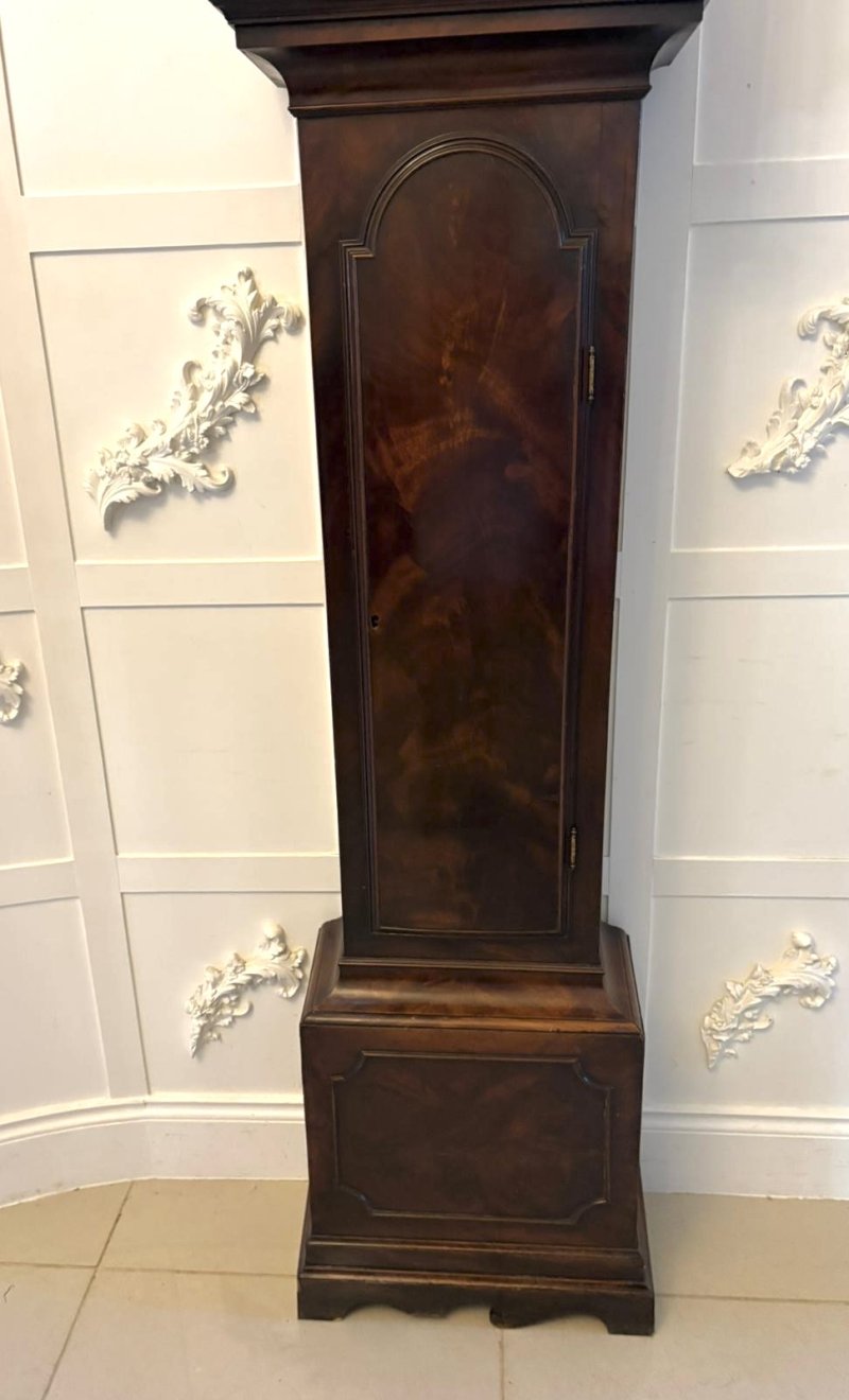 Antique George II Mahogany 8 Day Strike Silent Longcase Clock Henry Weedon London - Image 3