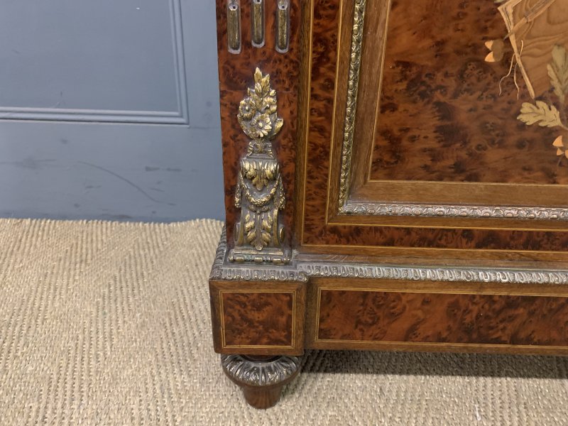 Inlaid Mahogany & Amboyna 19th Century French Bookcase - Image 16