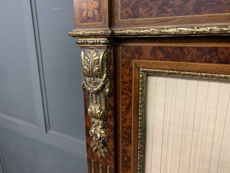 Inlaid Mahogany & Amboyna 19th Century French Bookcase - Image 3