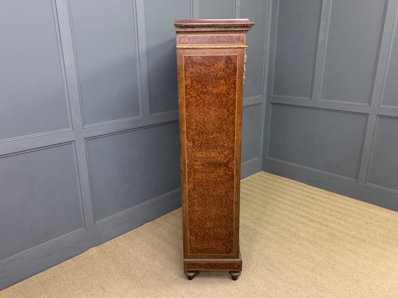 Inlaid Mahogany & Amboyna 19th Century French Bookcase - Image 9