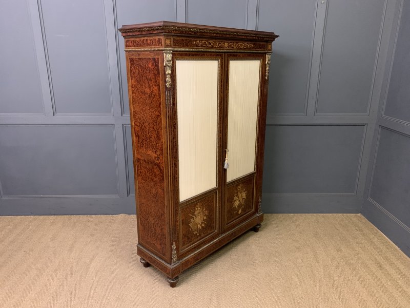 Inlaid Mahogany & Amboyna 19th Century French Bookcase - Image 13