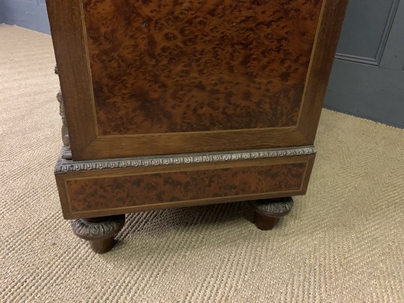 Inlaid Mahogany & Amboyna 19th Century French Bookcase - Image 14