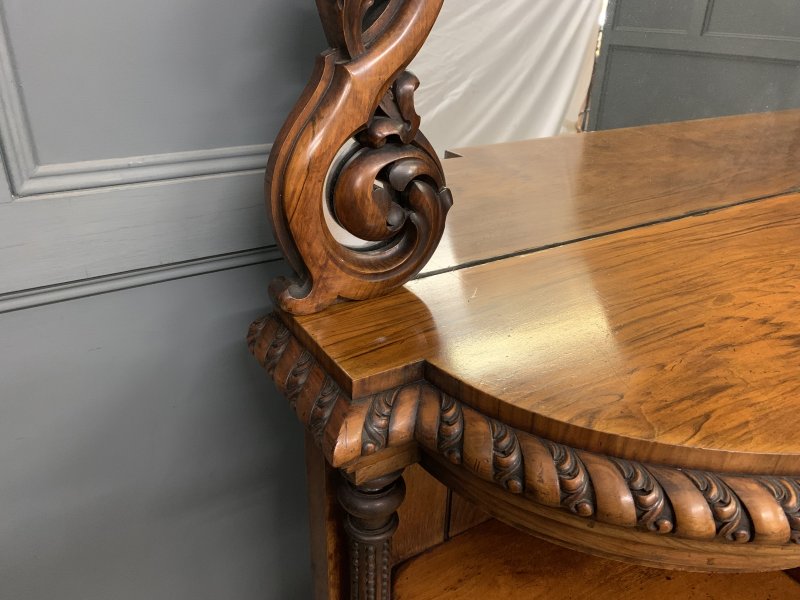 Large Victorian Burr Walnut London Quality Mirror Back Chiffonier - Image 13