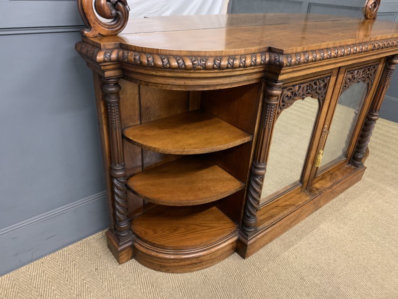 Large Victorian Burr Walnut London Quality Mirror Back Chiffonier - Image 19