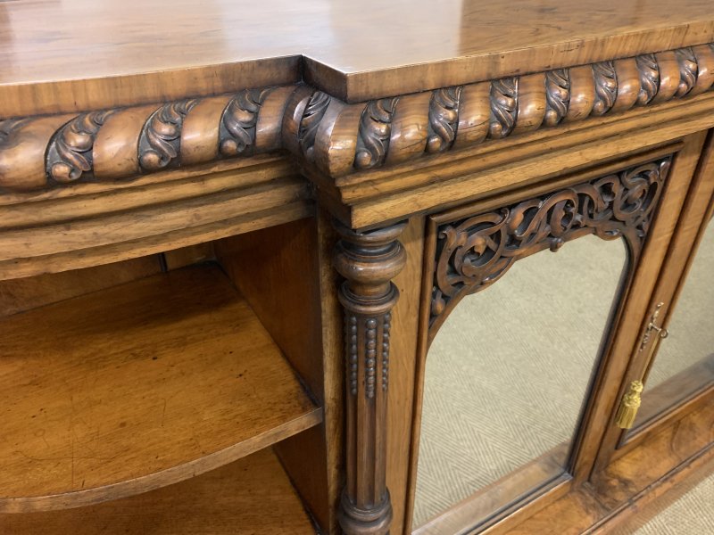 Large Victorian Burr Walnut London Quality Mirror Back Chiffonier - Image 14