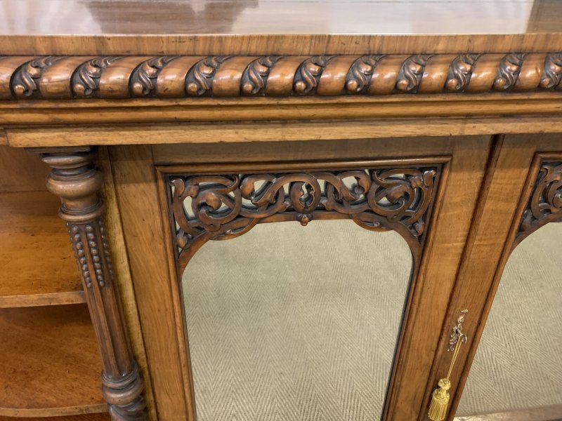 Large Victorian Burr Walnut London Quality Mirror Back Chiffonier - Image 15