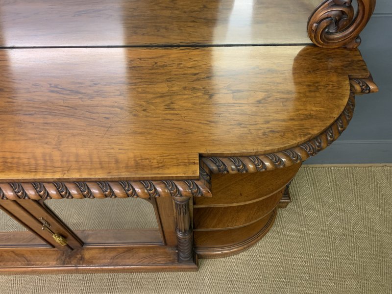Large Victorian Burr Walnut London Quality Mirror Back Chiffonier - Image 20